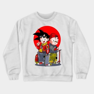 JAPANESE FLAG SAIYAN SKATER BOY Crewneck Sweatshirt